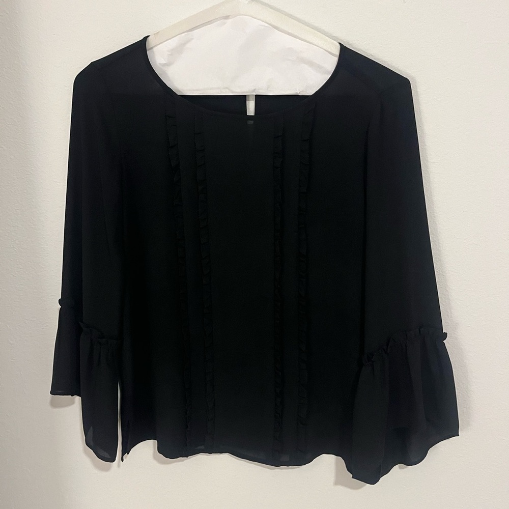 LOFT Black 3/4 Sleeve Blouse
